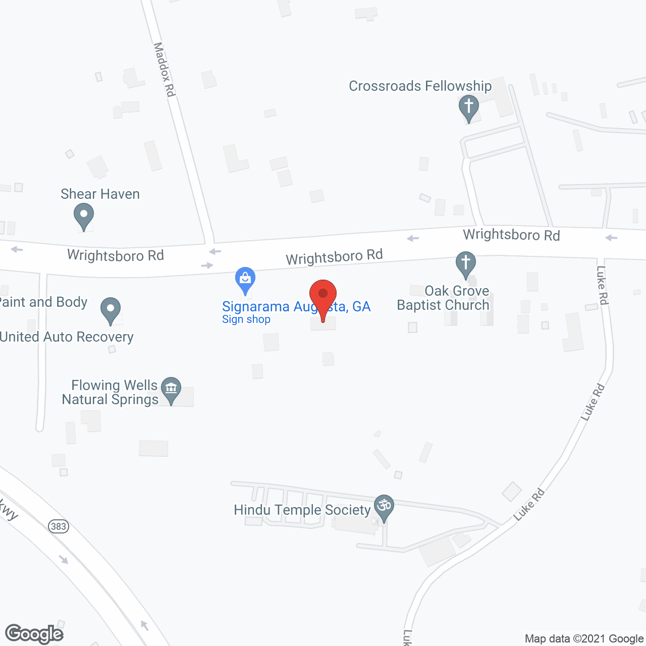 Map of the neighborhood around Sibor's Manor