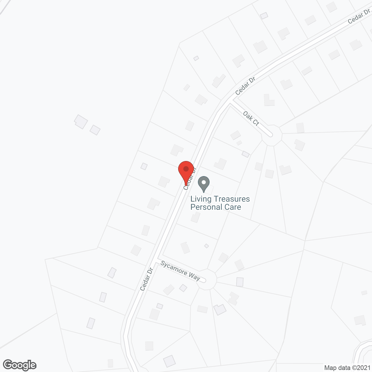 Map of the neighborhood around Living Treasures Personal Care