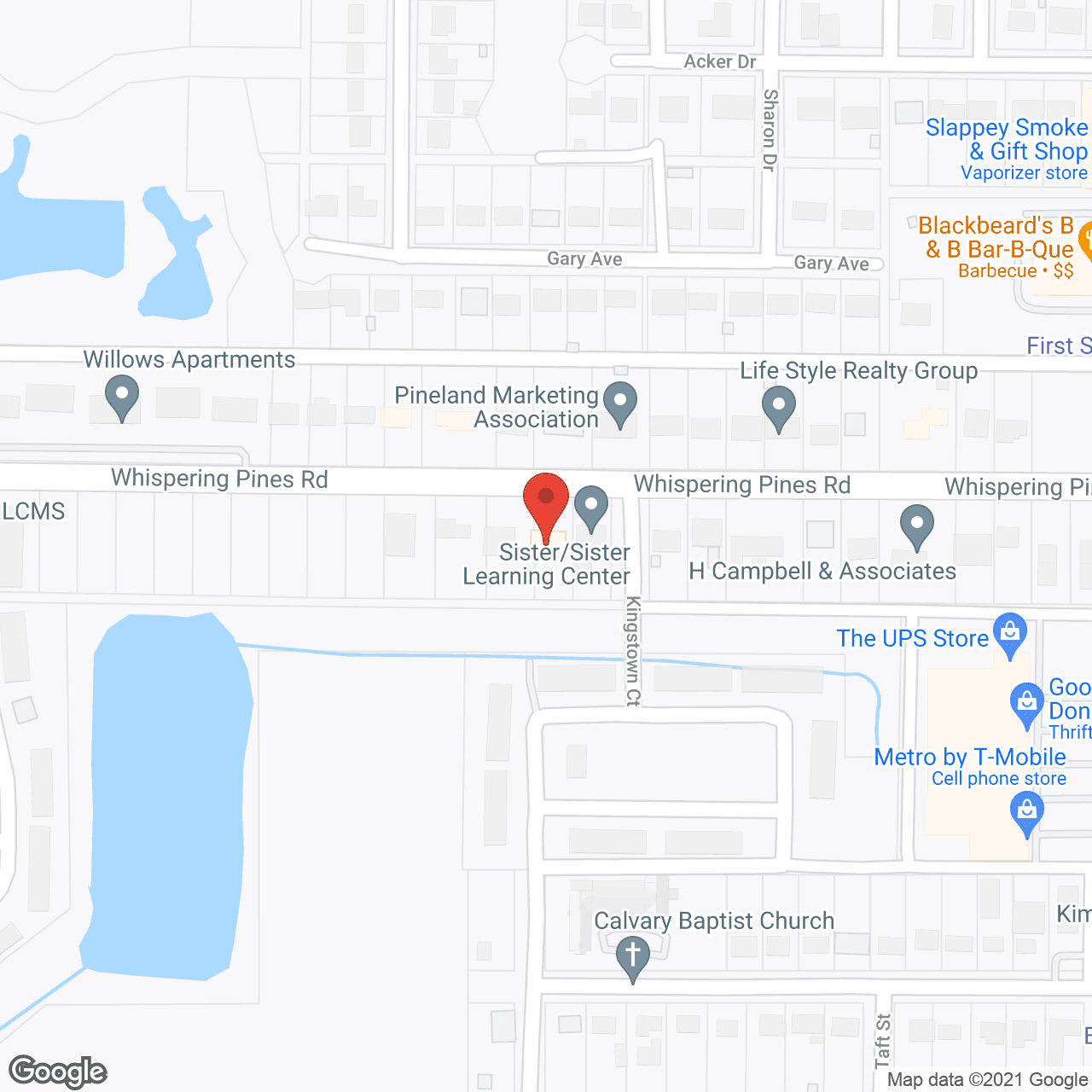 Map of the neighborhood around J and J Retirement Home