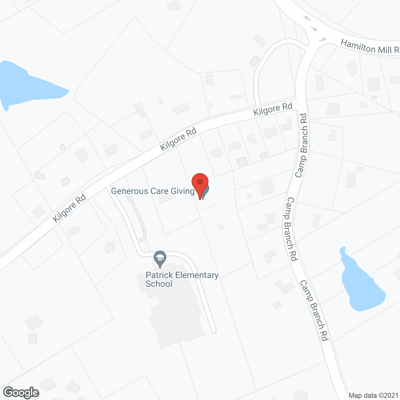 Map of the neighborhood around Generous Care Giving