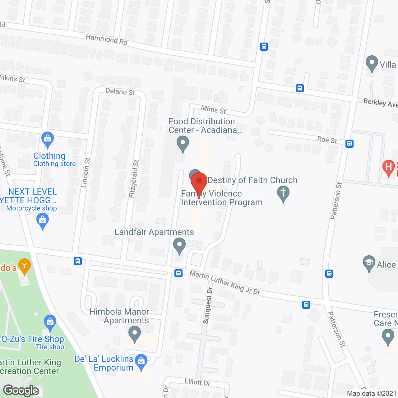 Map of the neighborhood around Community Rehabilitation Hosp