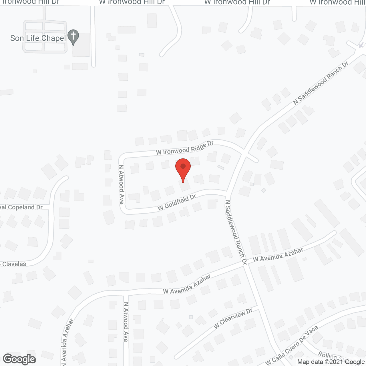 Map of the neighborhood around Highland Hills Adult Care