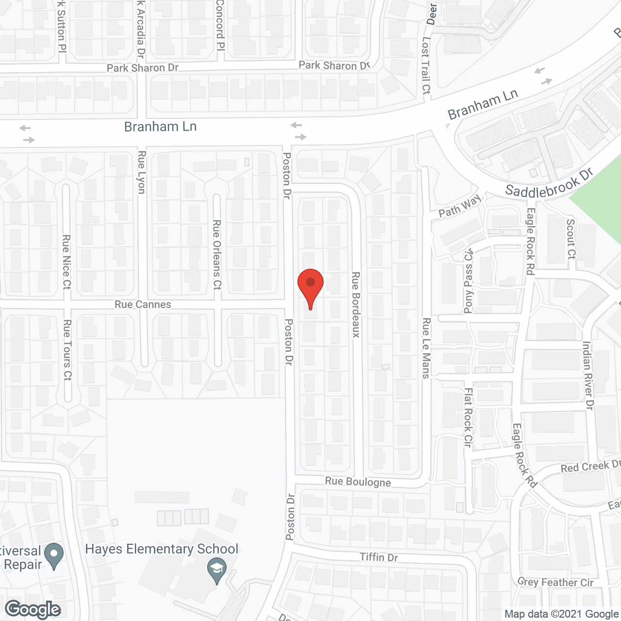 Map of the neighborhood around Live at Home