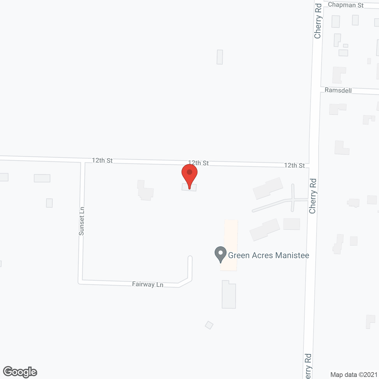 Map of the neighborhood around Green Acres - Manistee