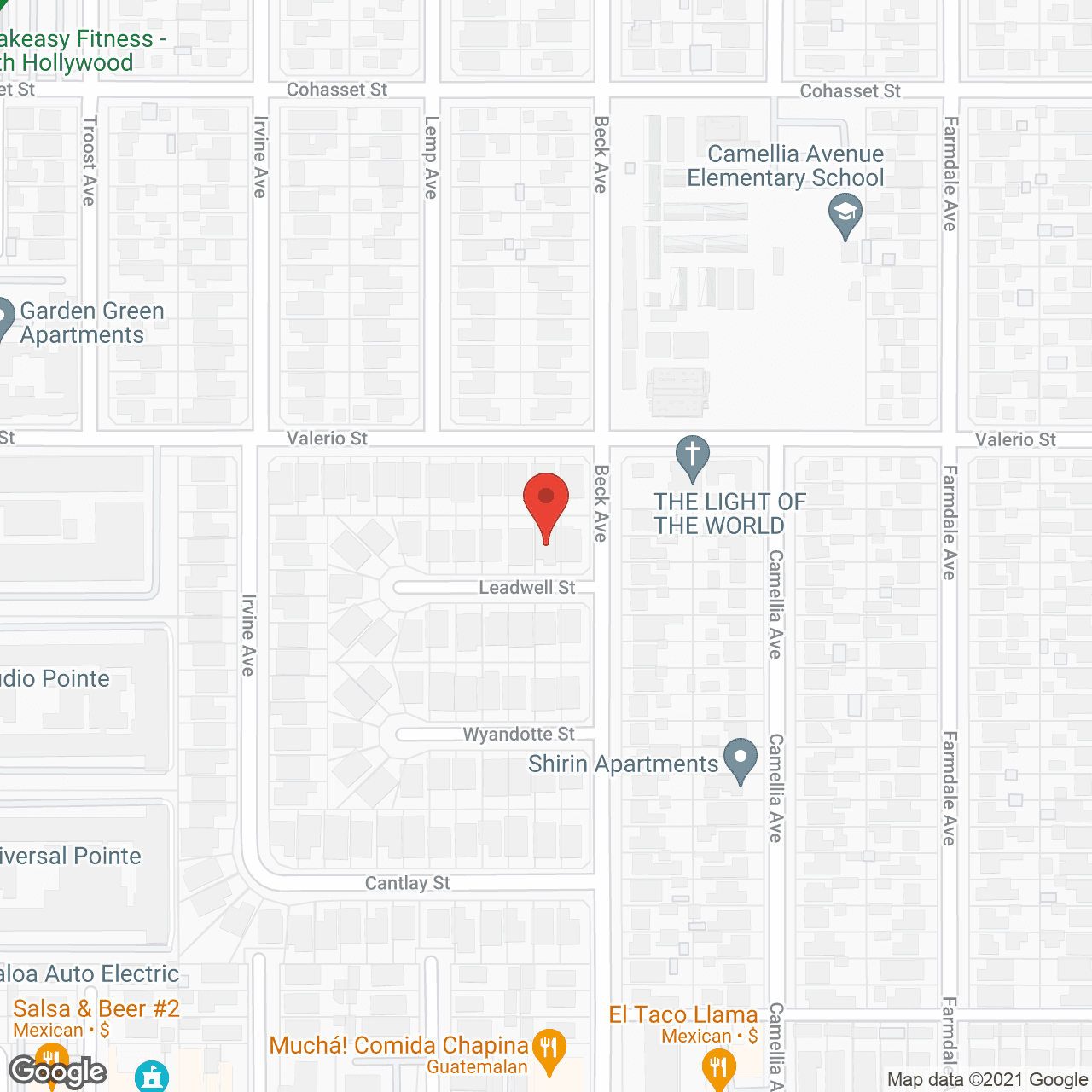 Map of the neighborhood around Olive Tree Residential Care Facility for the Elderly