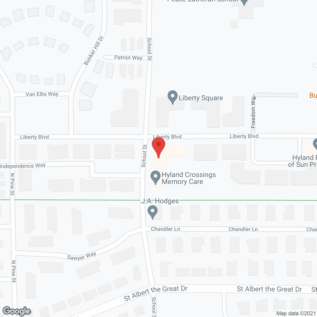 Map of the neighborhood around Haack's Tendercare, Inc.