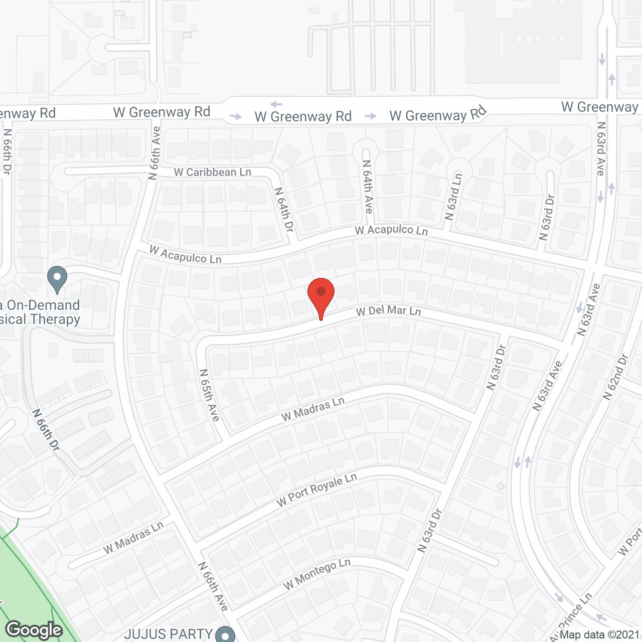 Map of the neighborhood around Miriam's Adult Care Home