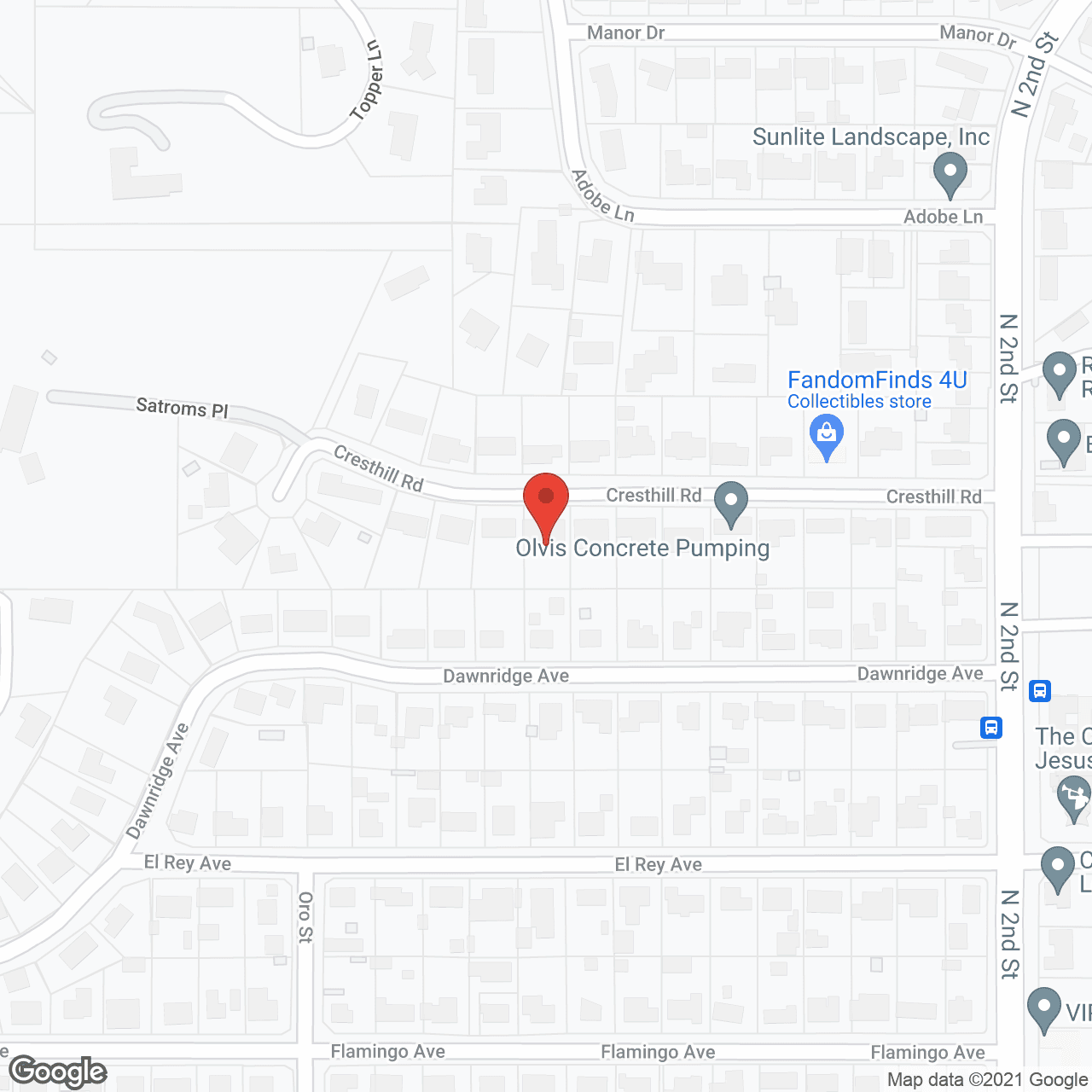 Map of the neighborhood around Serene Sunset