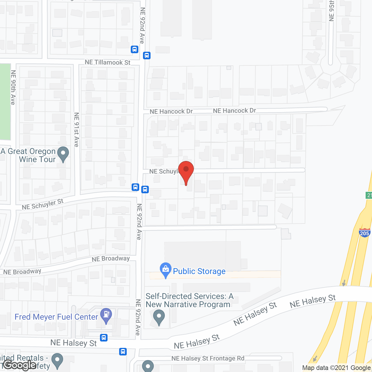 Map of the neighborhood around Villa Celia