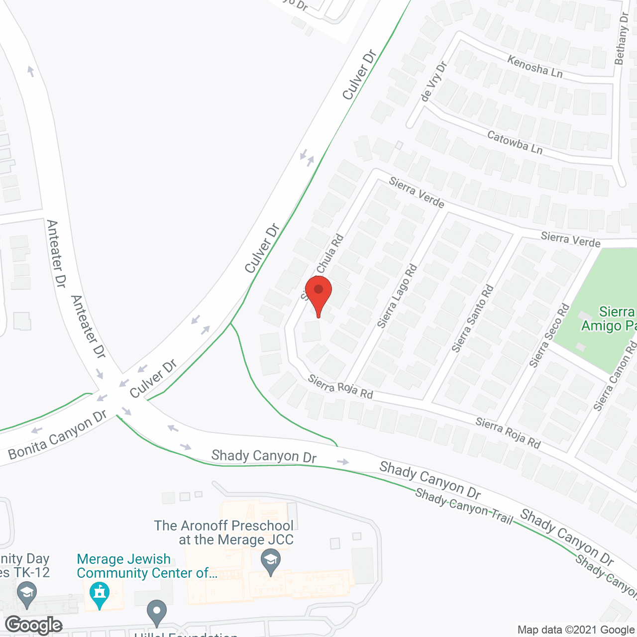 Map of the neighborhood around Irvine Cottage 14