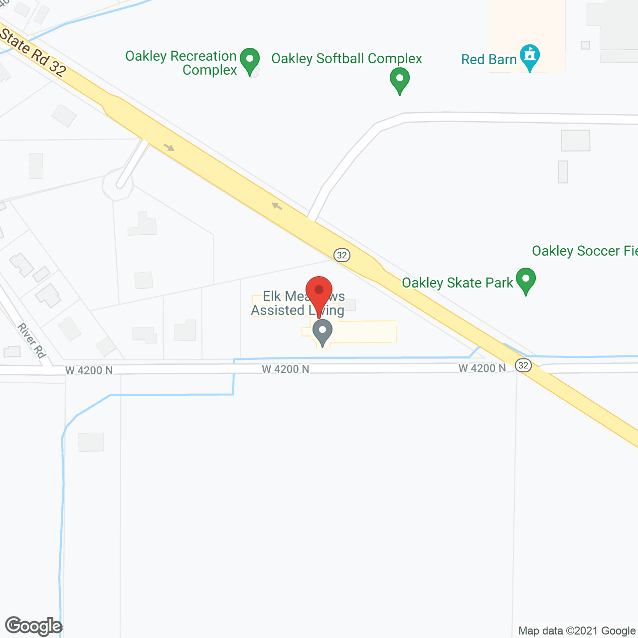 Map of the neighborhood around Elk Meadows Assisted Living and Memory Care
