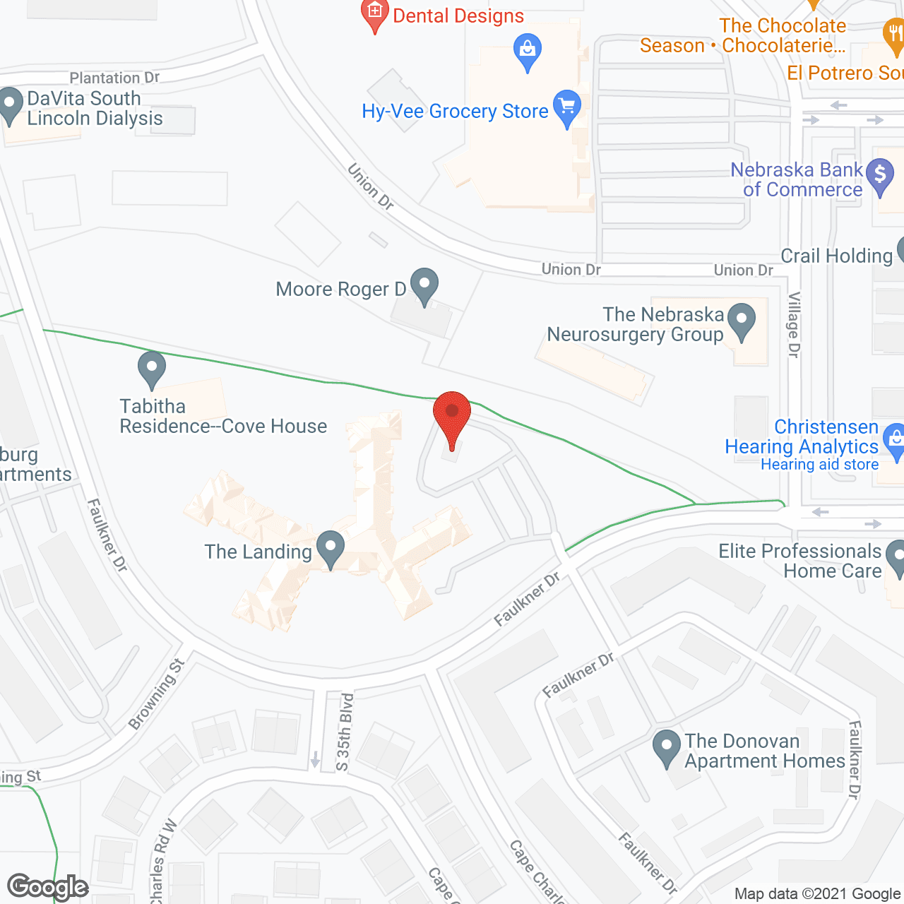 Map of the neighborhood around Assisted Living At The Landing