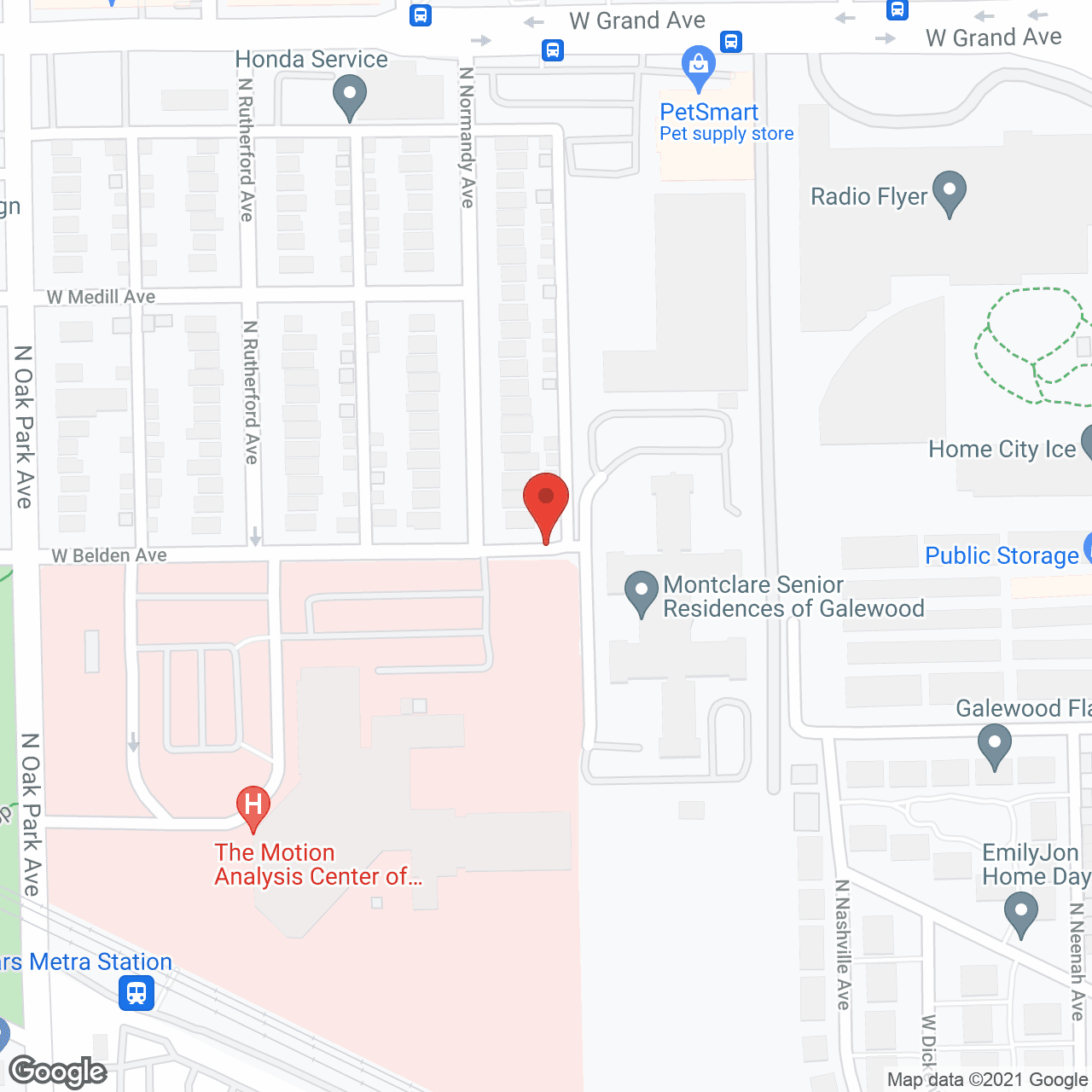 Map of the neighborhood around The Montclare Senior Residences