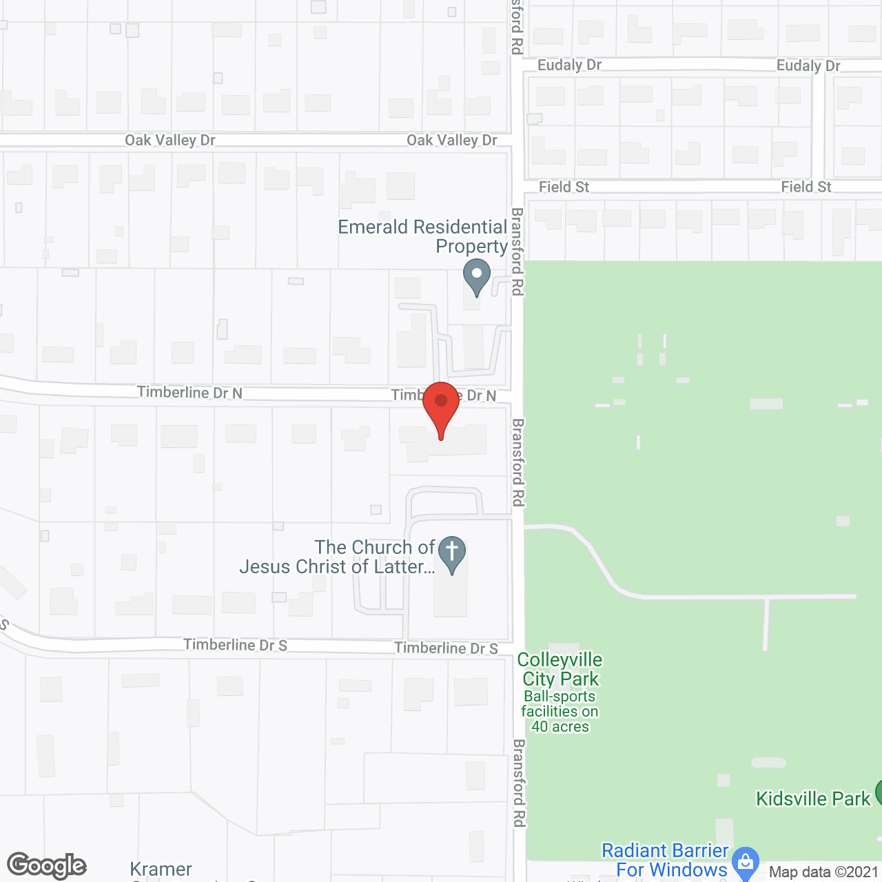 Map of the neighborhood around Silver Leaf Signature Series Bransford