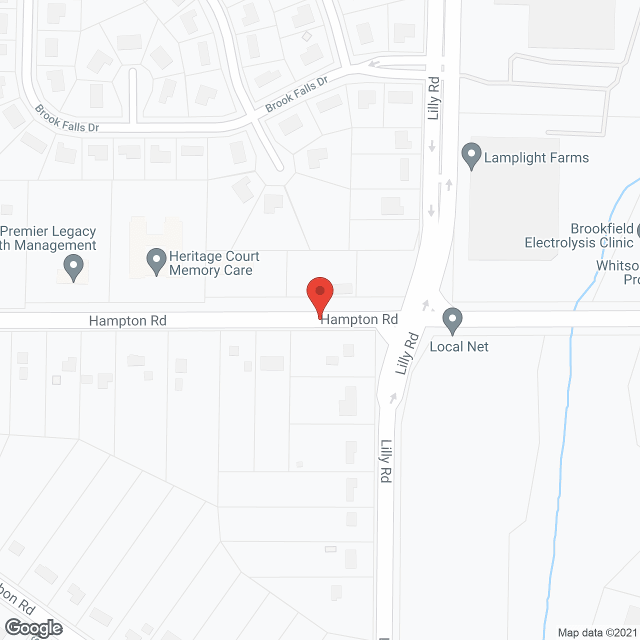 Map of the neighborhood around Heritage Court - Menomonee Falls