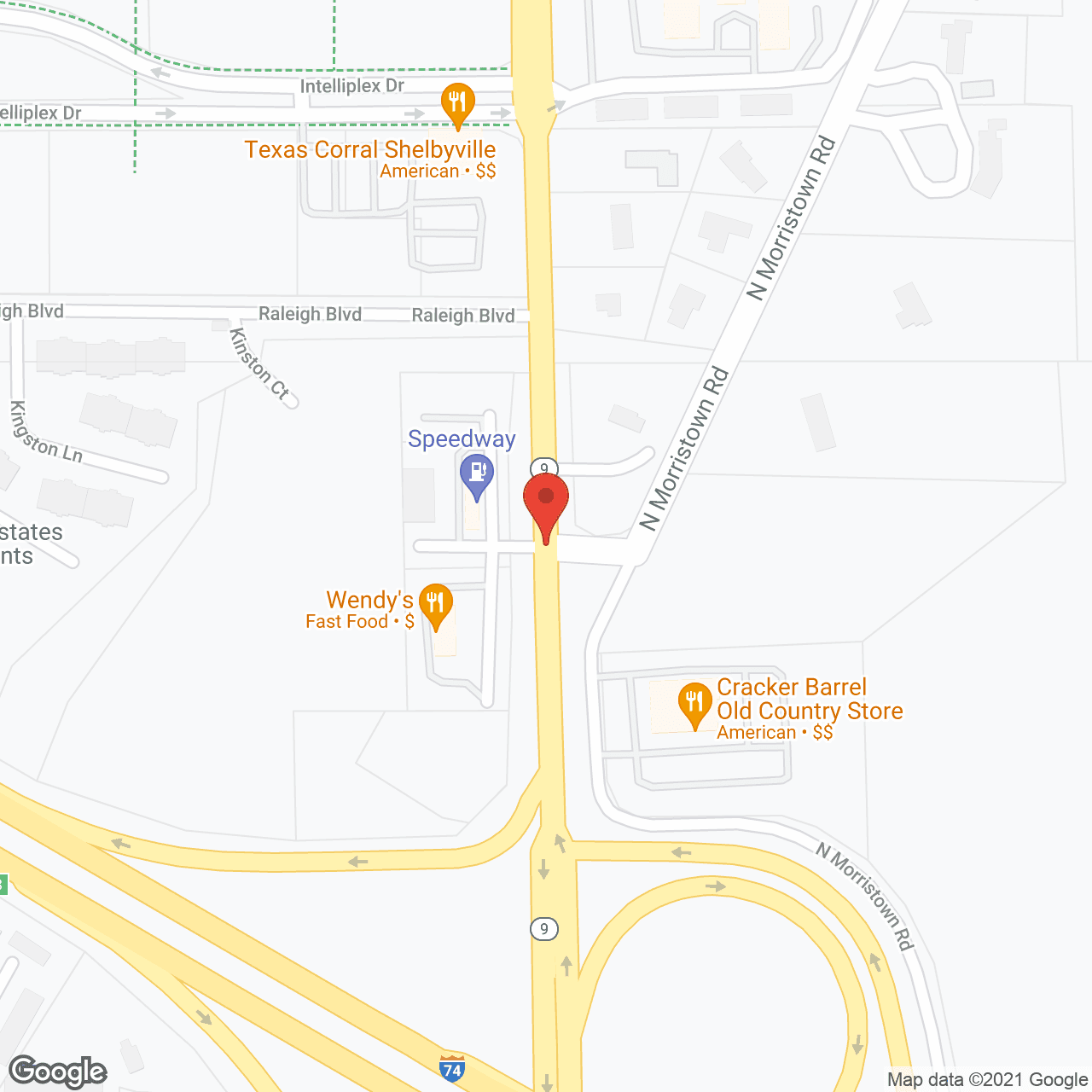 Map of the neighborhood around The Villas at Ashford Place