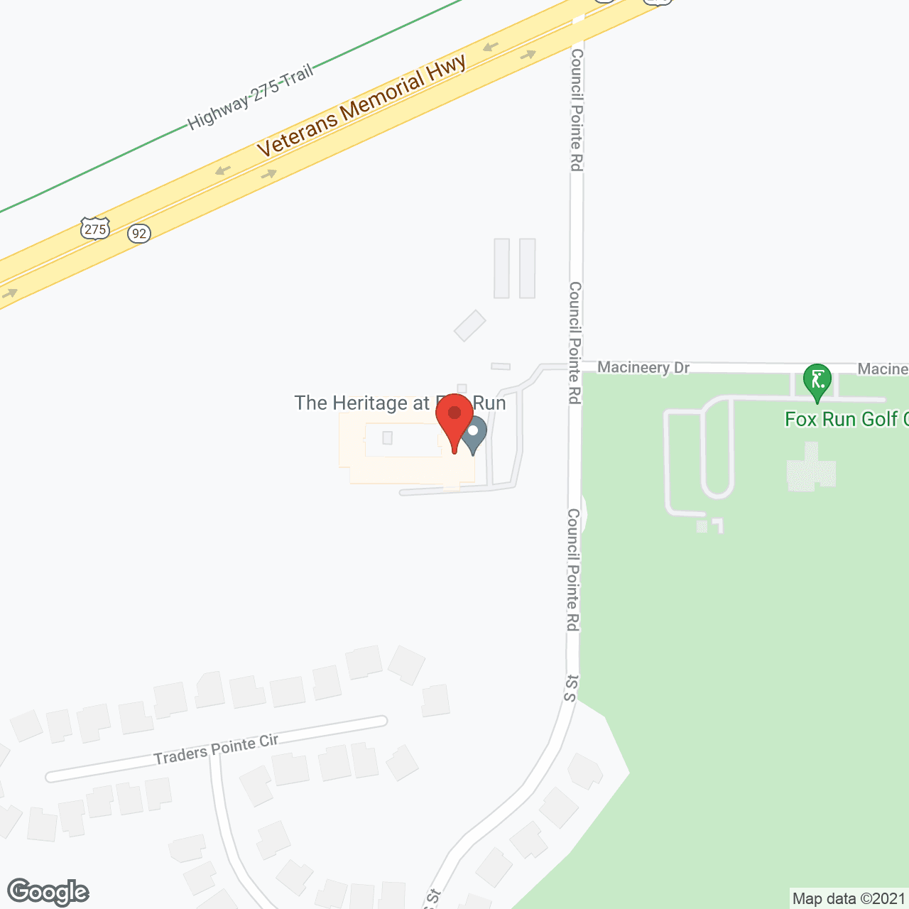 Map of the neighborhood around Heritage At Fox Run Assisted Living