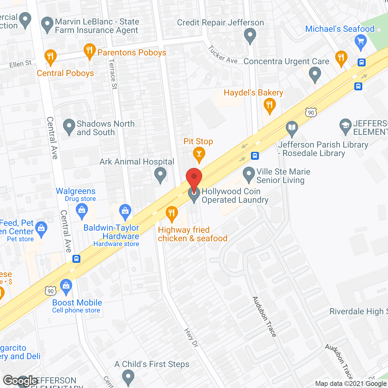 Map of the neighborhood around Ville Ste. Marie Senior Living Community