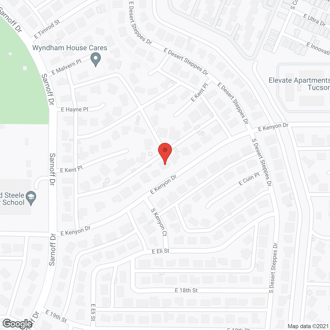 Map of the neighborhood around Kenyon Care Adult Living LLC
