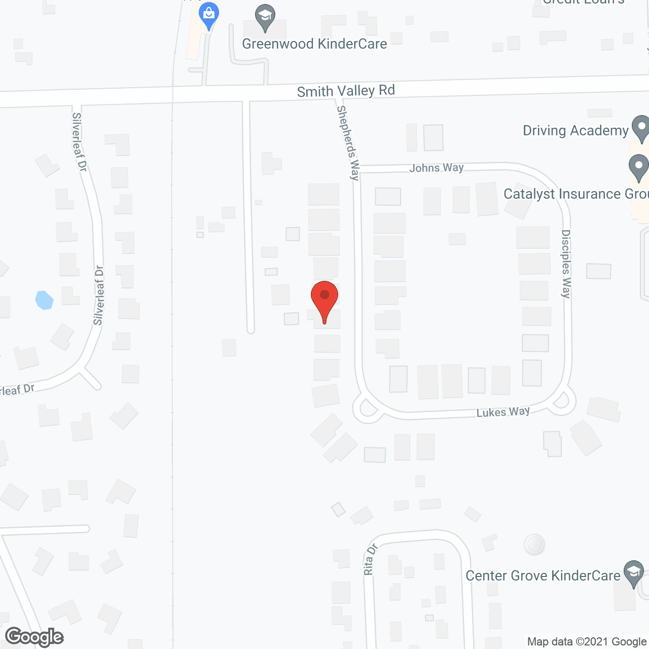 Map of the neighborhood around Shepherd's Grove