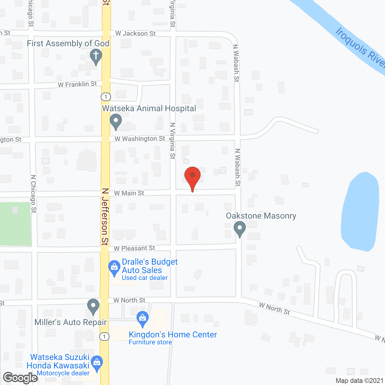 Map of the neighborhood around Heritage Woods of Watseka
