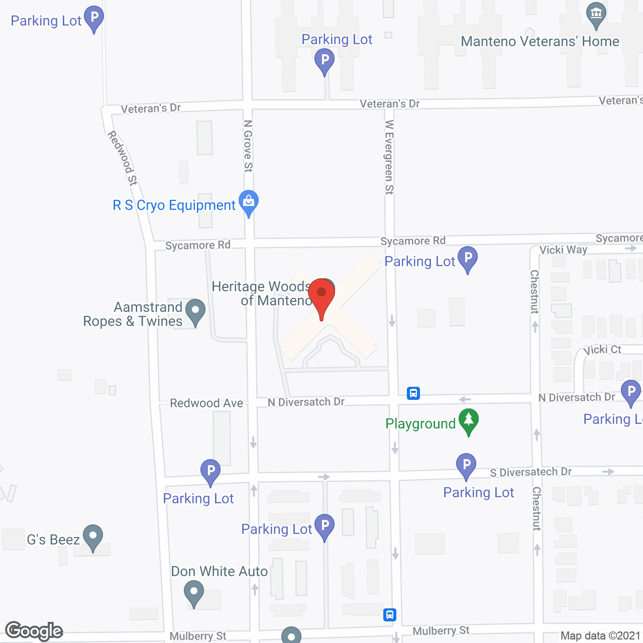 Map of the neighborhood around Heritage Woods of Manteno