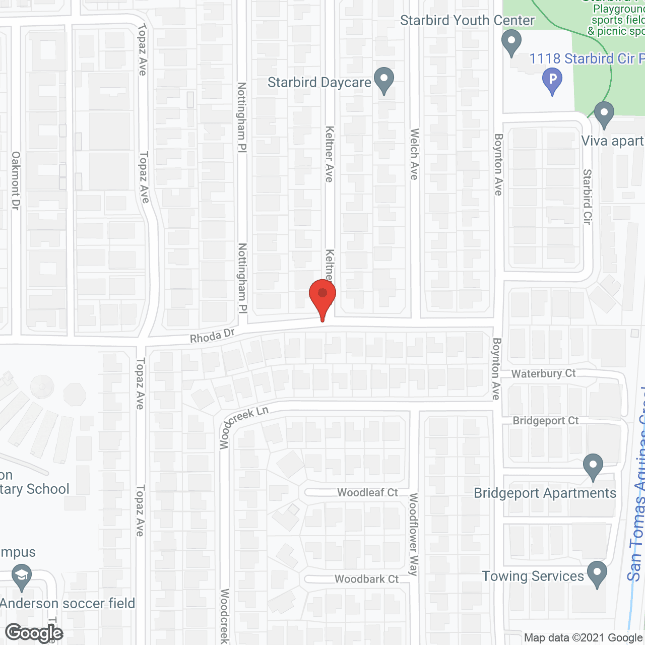 Map of the neighborhood around Golden Shore Care Home