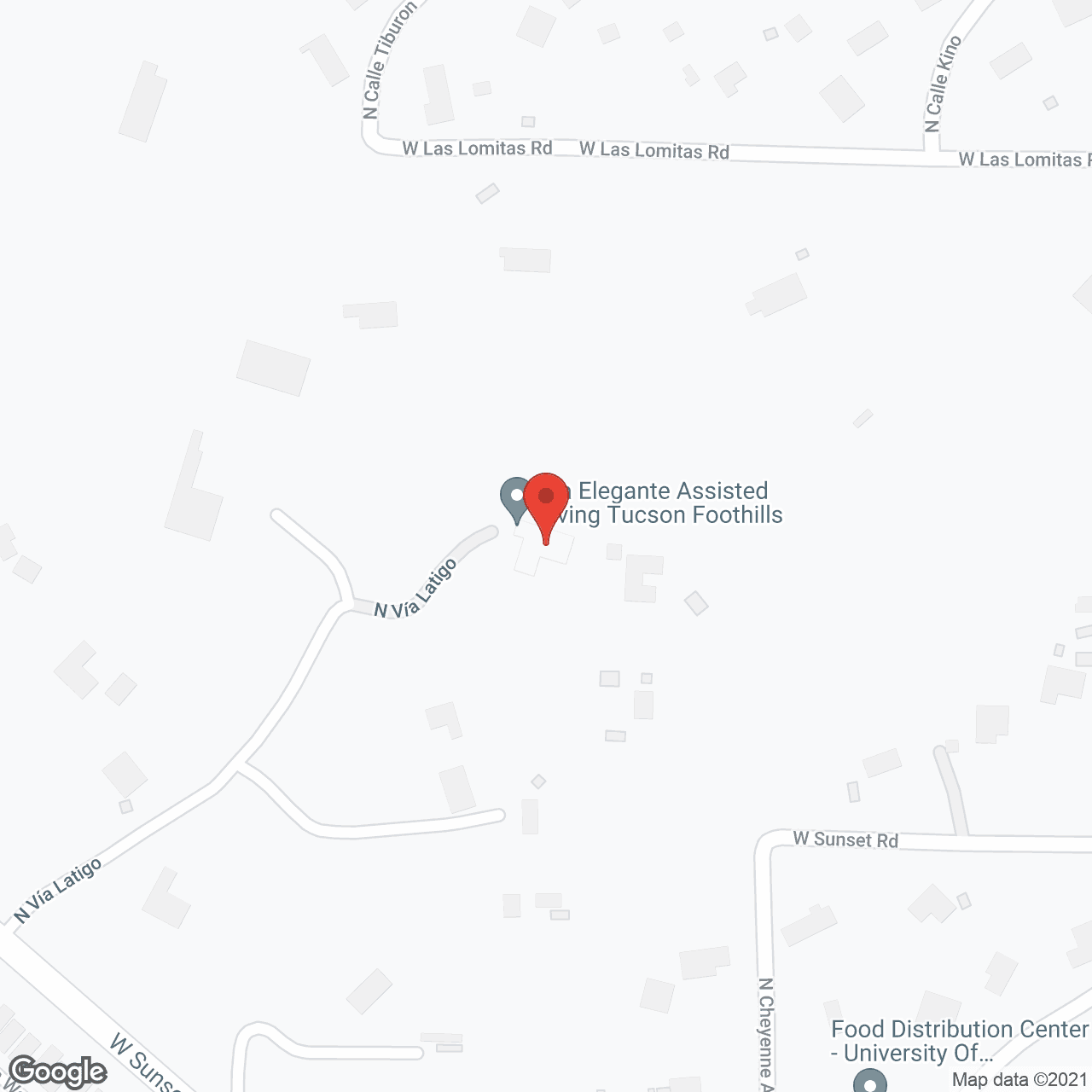 Map of the neighborhood around Via Elegante Luxury Assisted Living