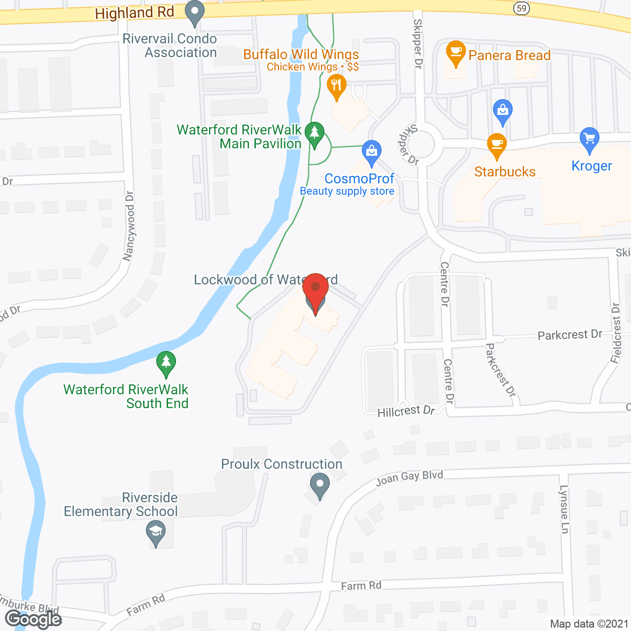 Map of the neighborhood around Lockwood of Waterford