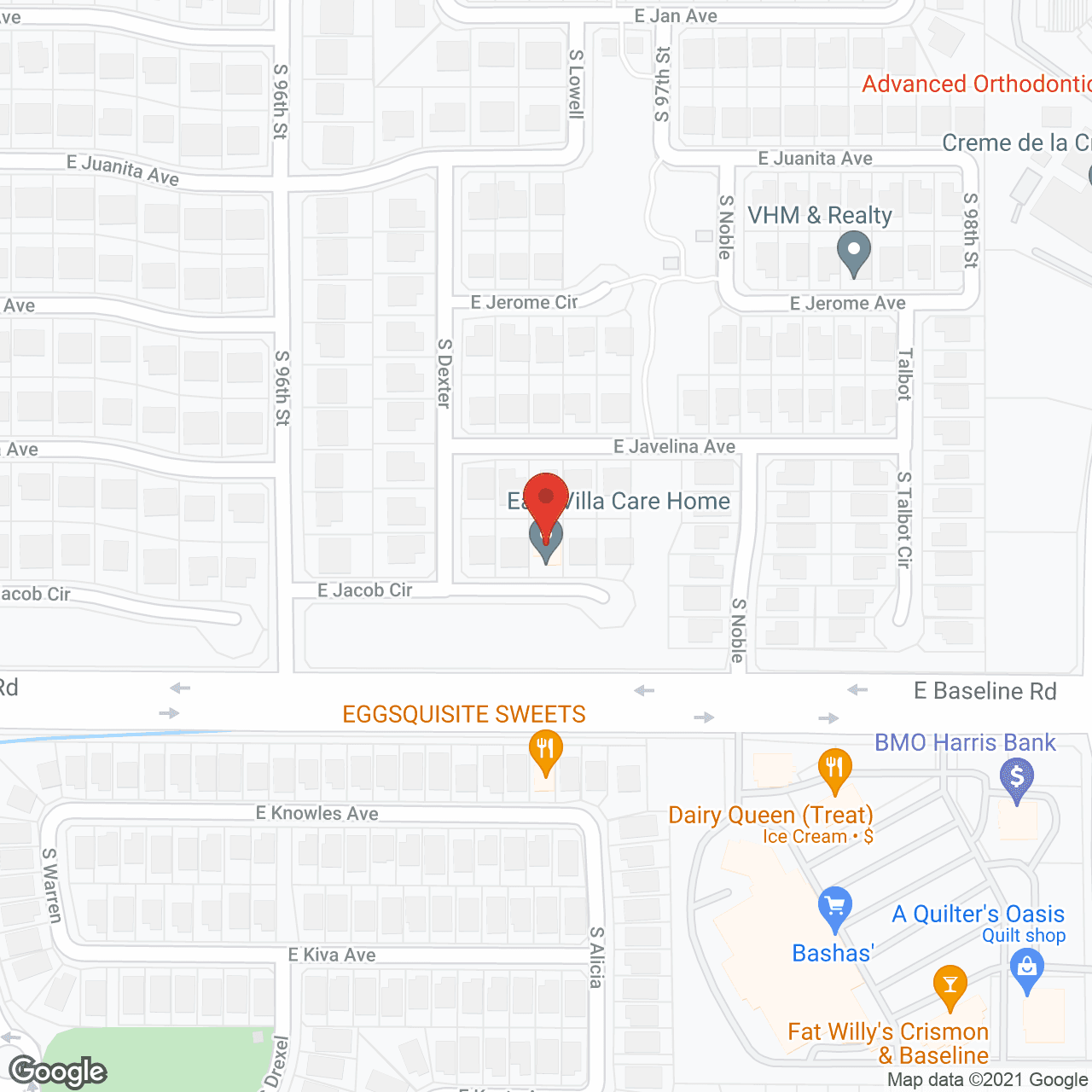 Map of the neighborhood around East Villa Care Home