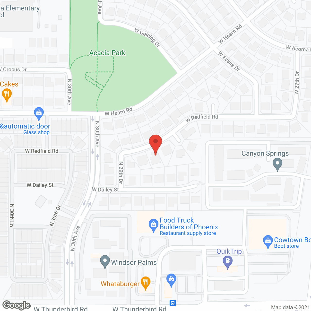 Map of the neighborhood around Fisher Family Home