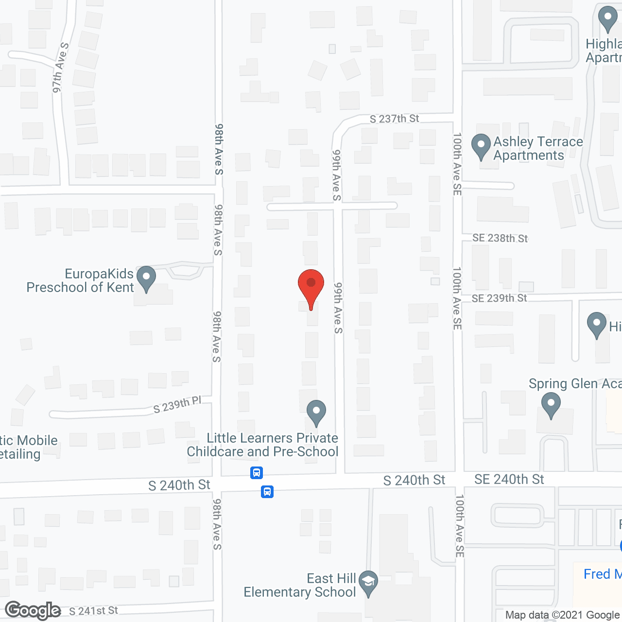 Map of the neighborhood around Home Care in Kent Inc.