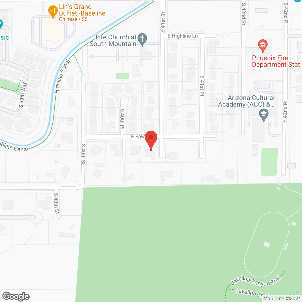 Map of the neighborhood around Audrey's Adult Care Home I