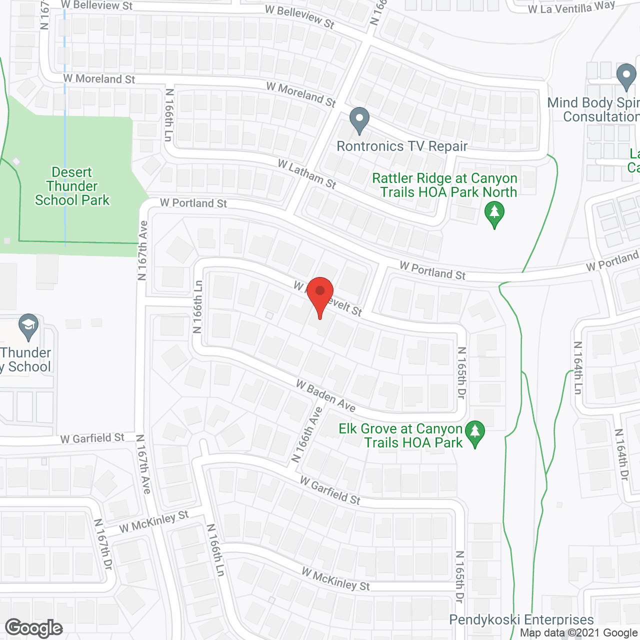 Map of the neighborhood around Sims Family Home, Inc.