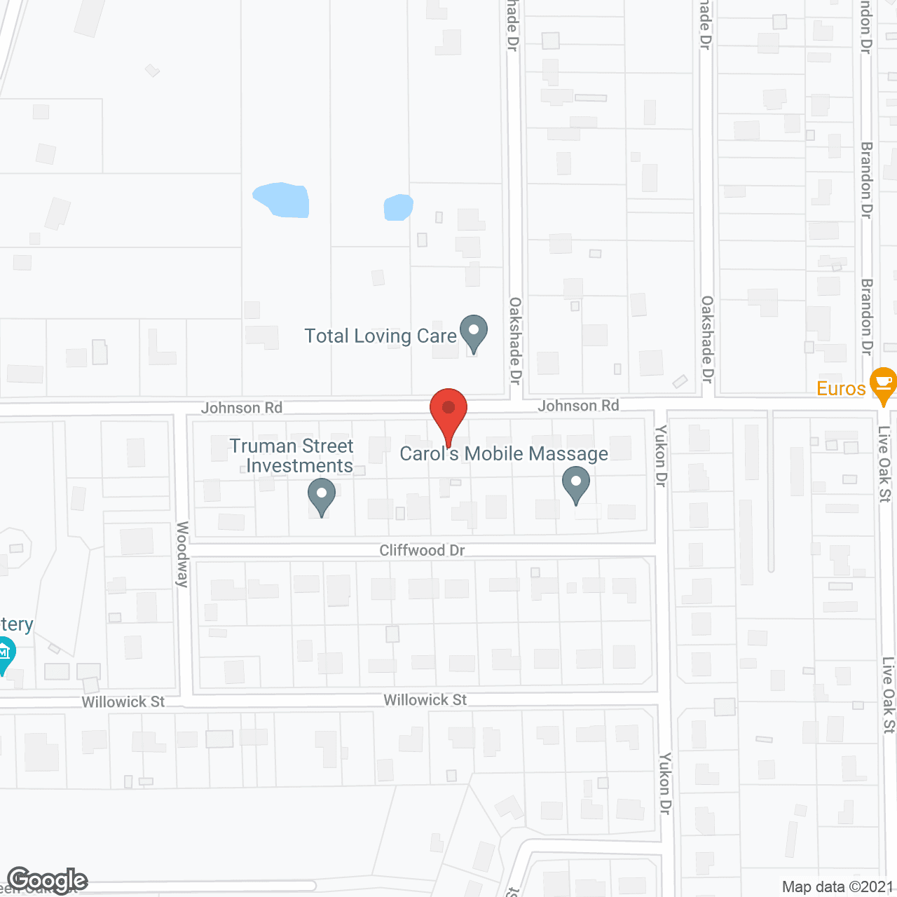 Map of the neighborhood around Total Loving Care, Inc.