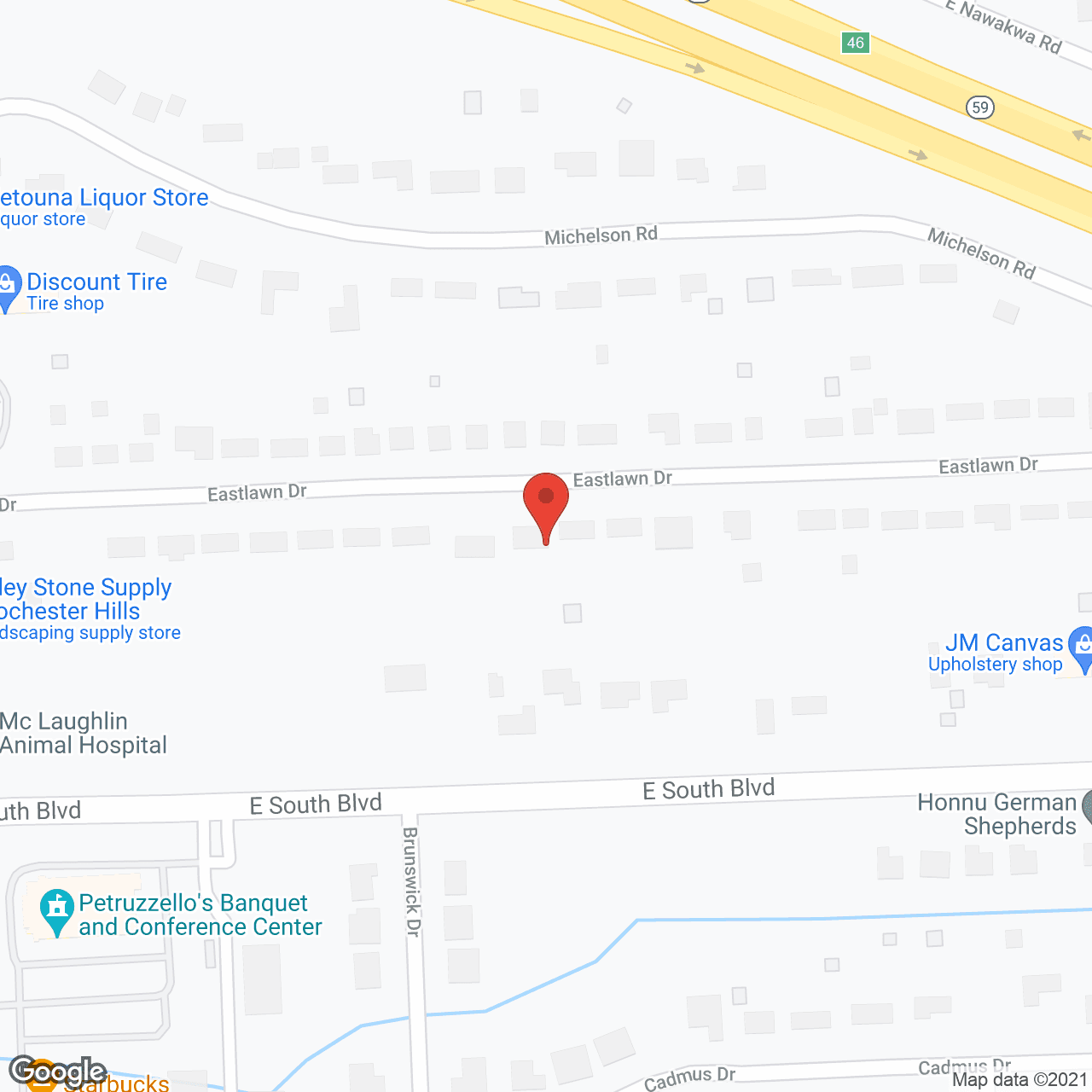 Map of the neighborhood around Eastlawn Manor