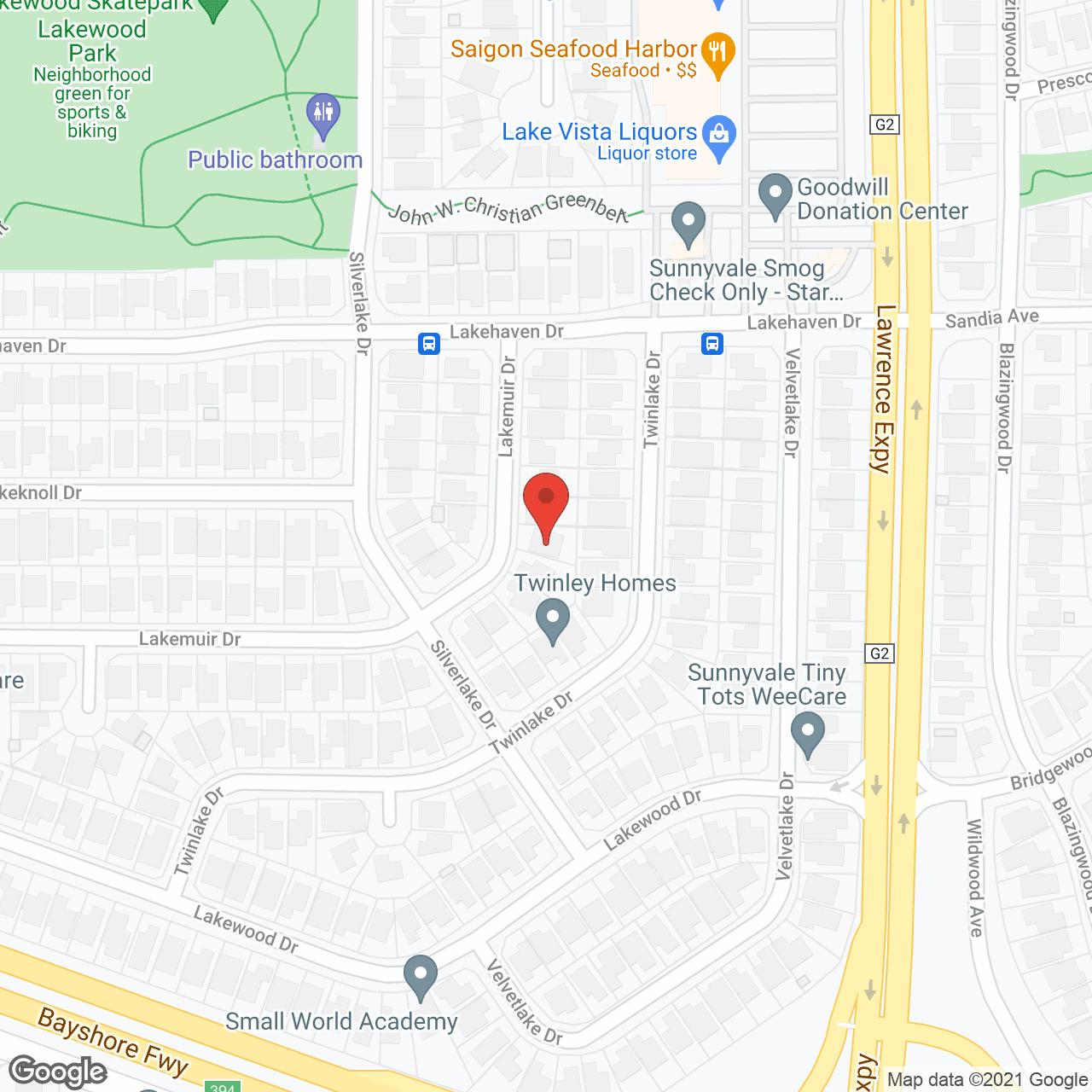 Map of the neighborhood around Holy Spirit Residential Care