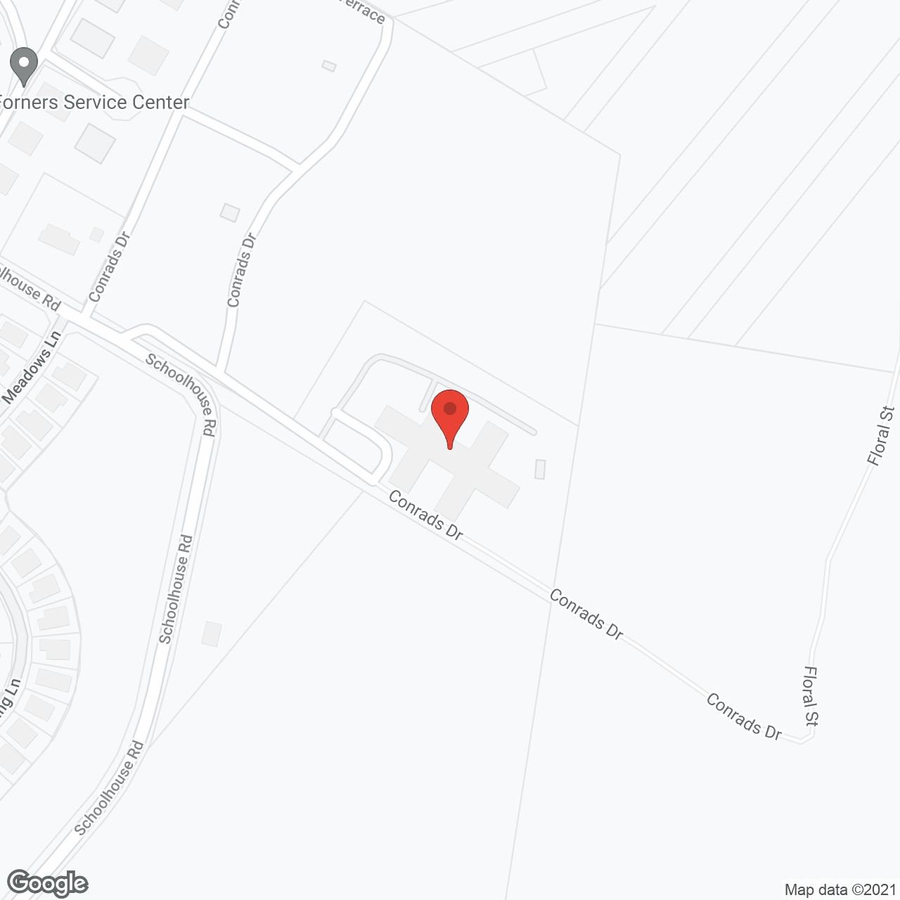 Map of the neighborhood around Aristacare at Whiting