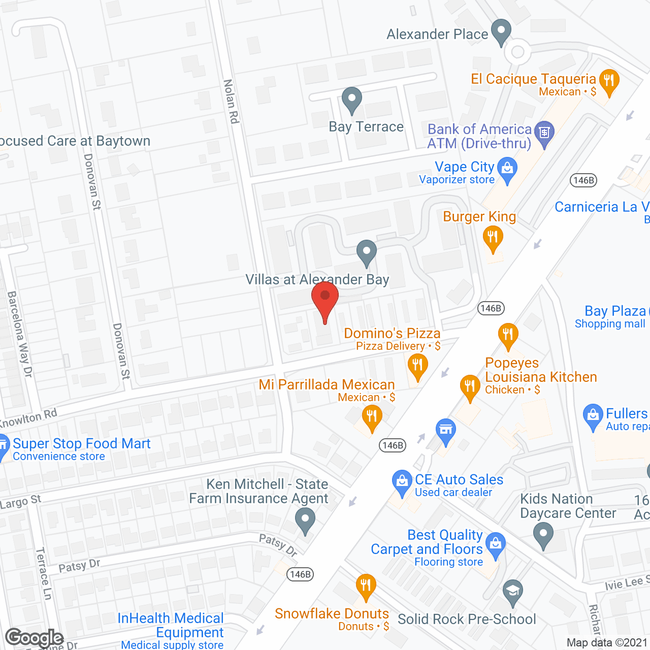 Map of the neighborhood around Shady Creek Apartments