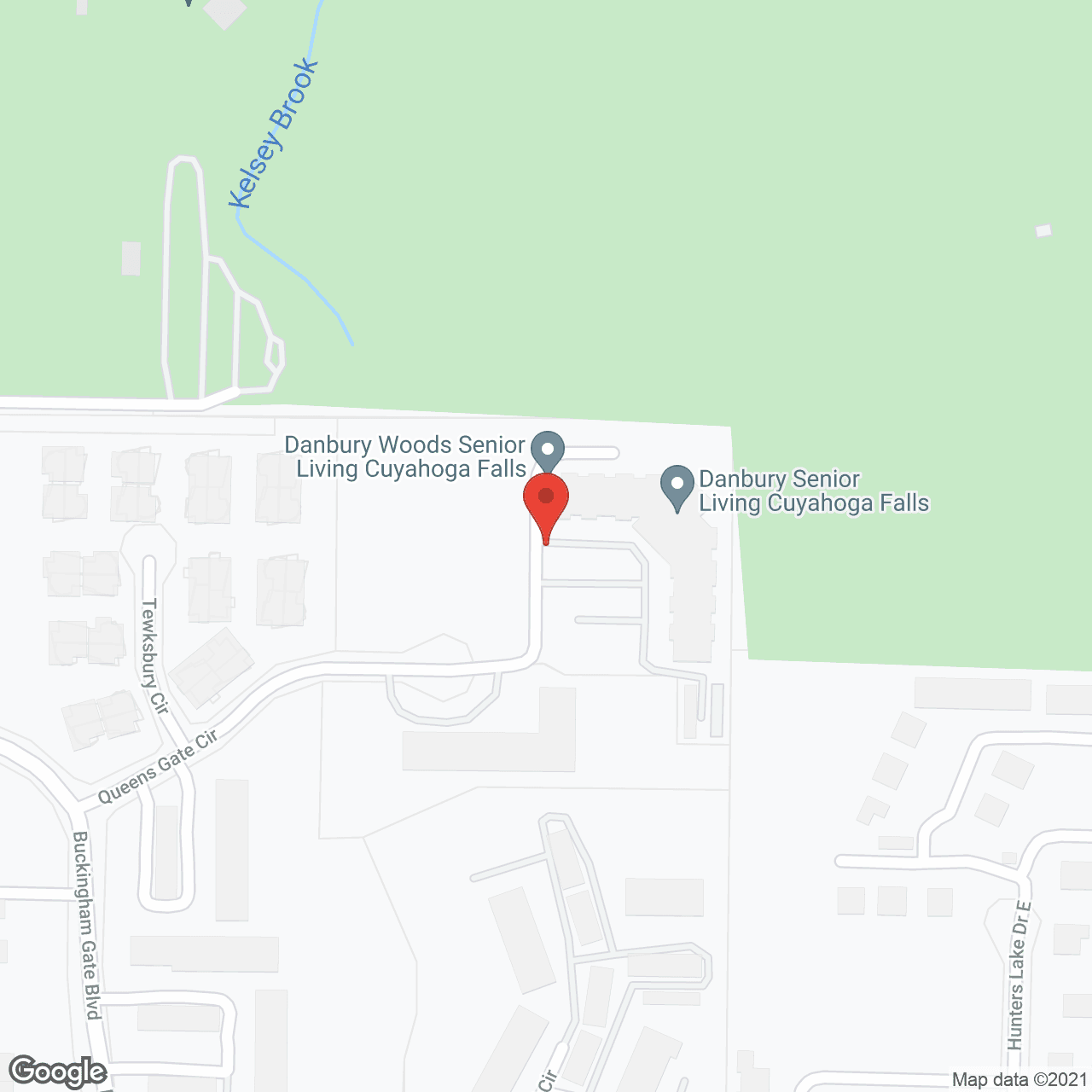 Map of the neighborhood around Danbury of Cuyahoga Falls