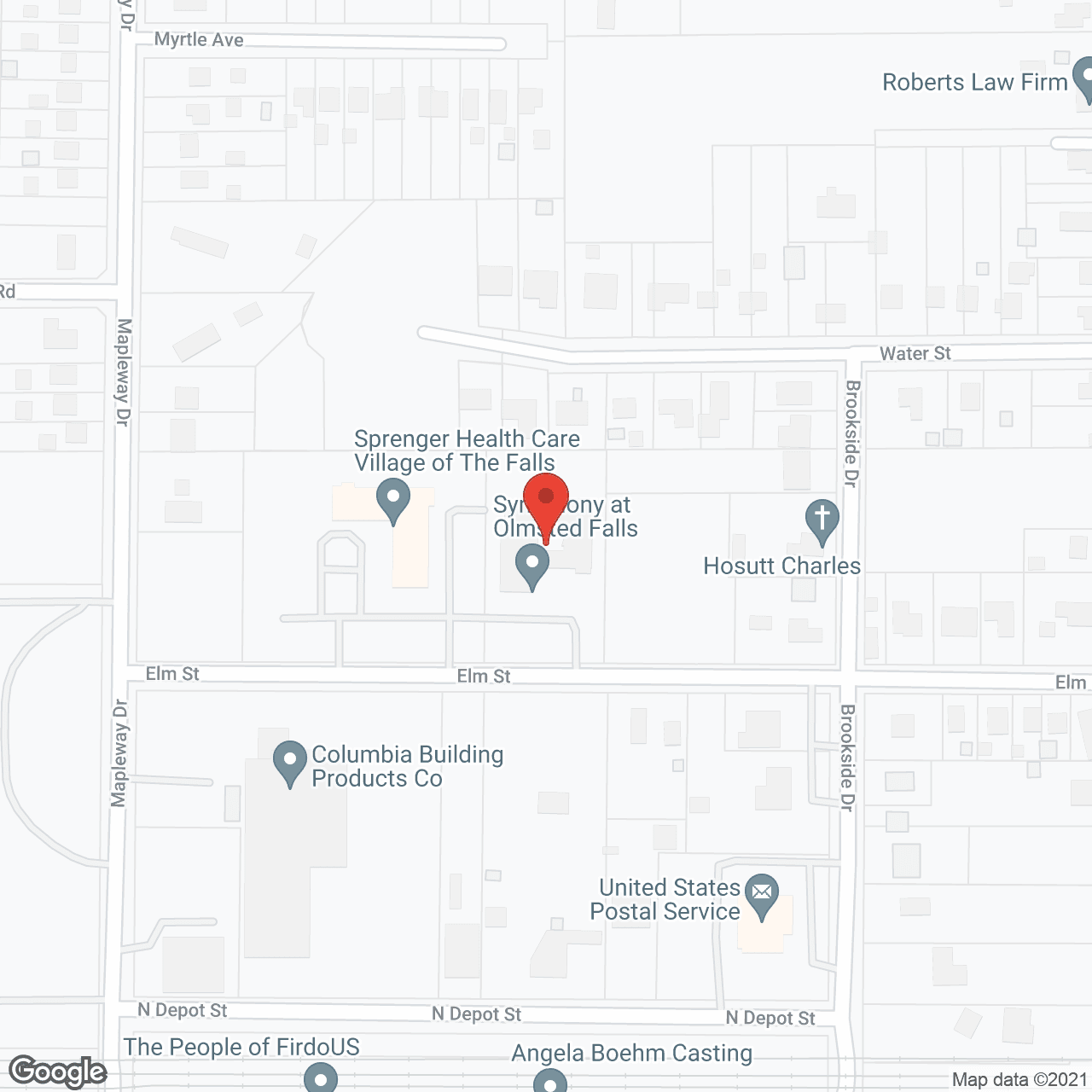 Map of the neighborhood around Symphony at Olmsted Falls