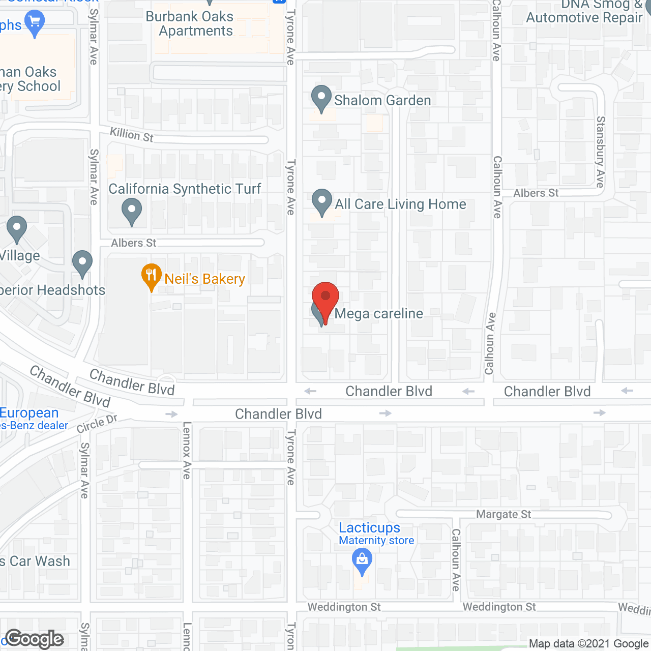 Map of the neighborhood around Carmel 1