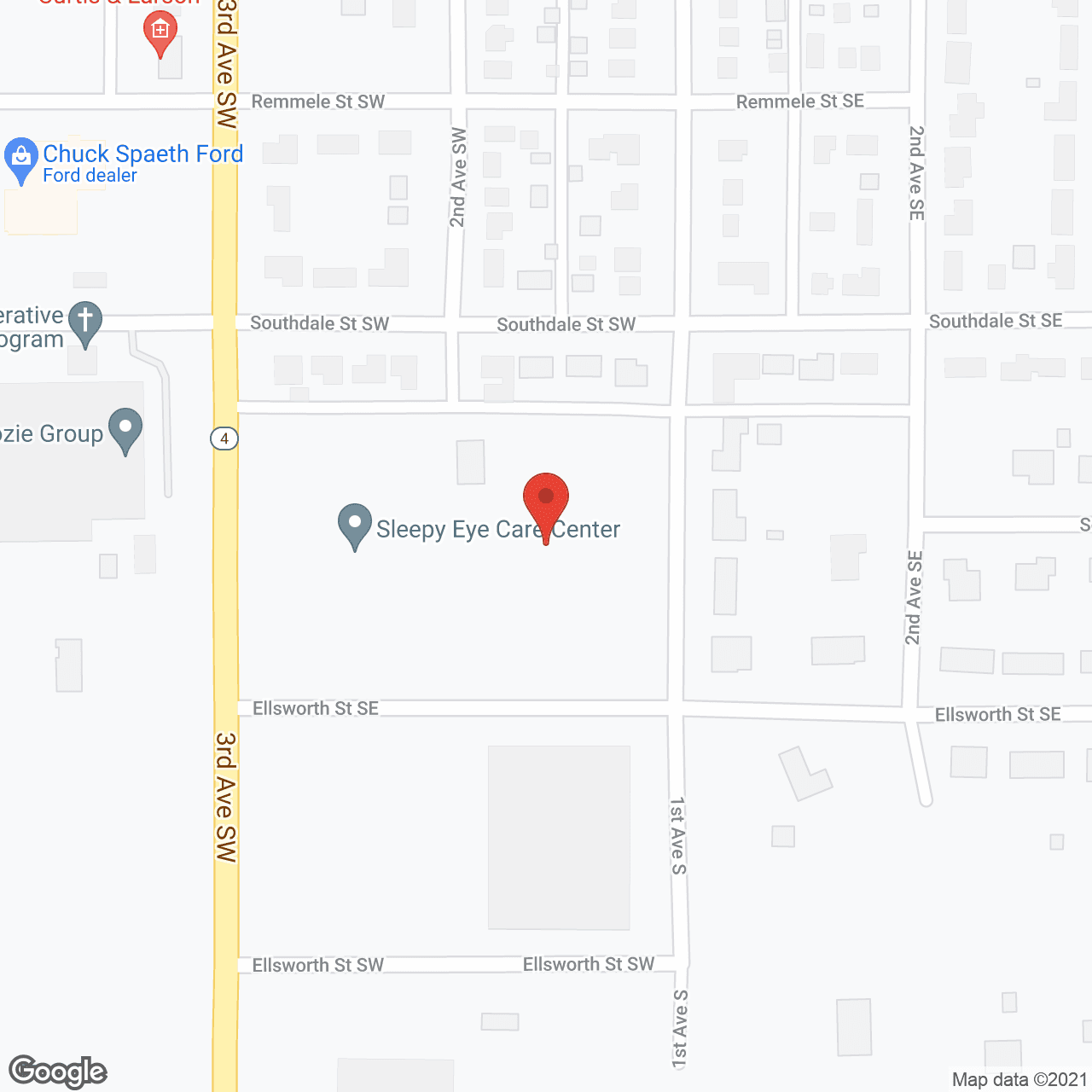 Map of the neighborhood around Sleepy Eye Assisted Living