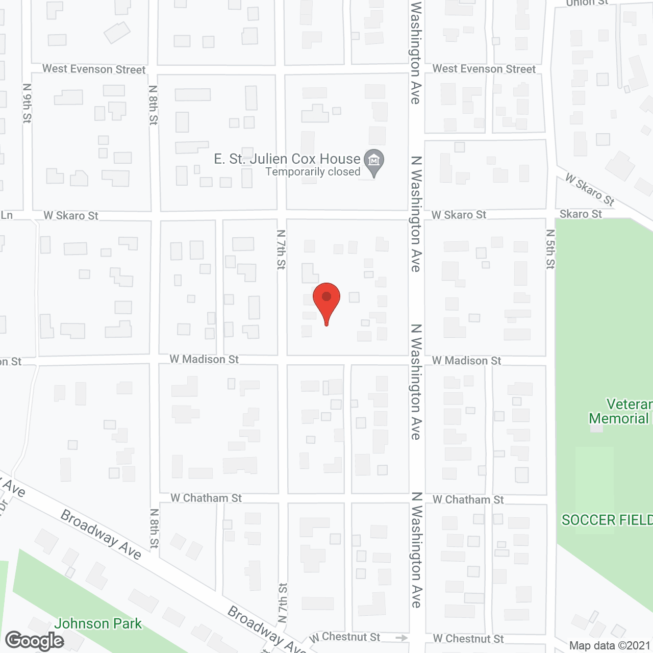 Map of the neighborhood around Heritage Meadows