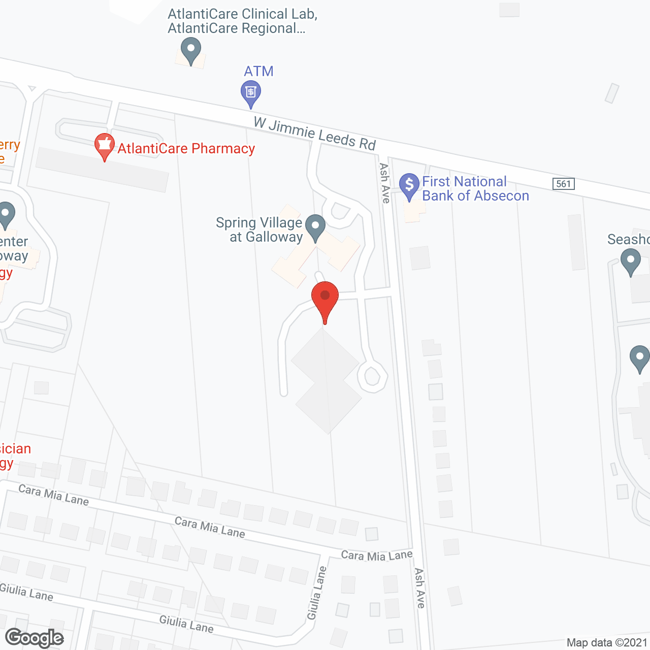 Map of the neighborhood around Spring Home at Galloway
