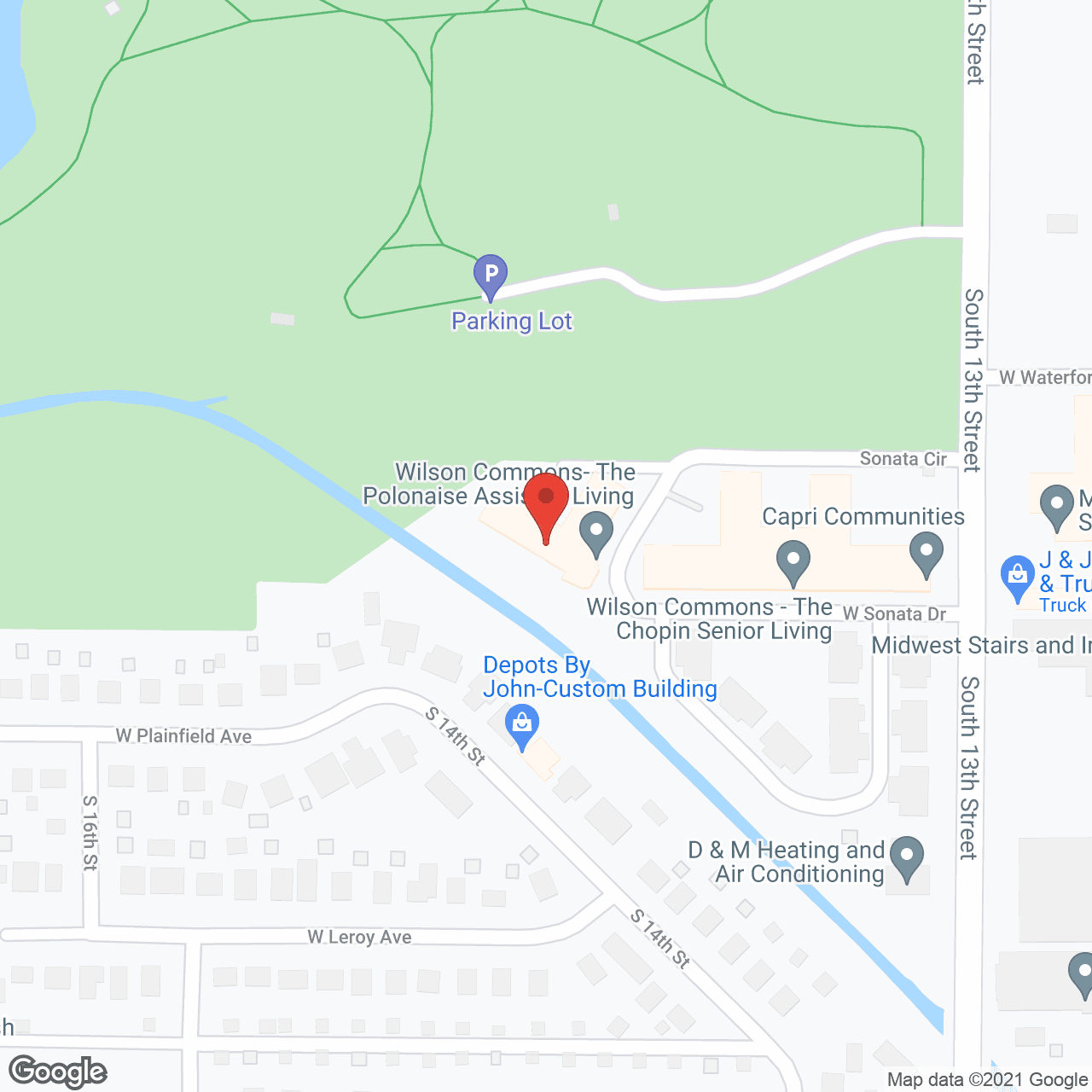 Map of the neighborhood around The Polonaise at Wilson Commons