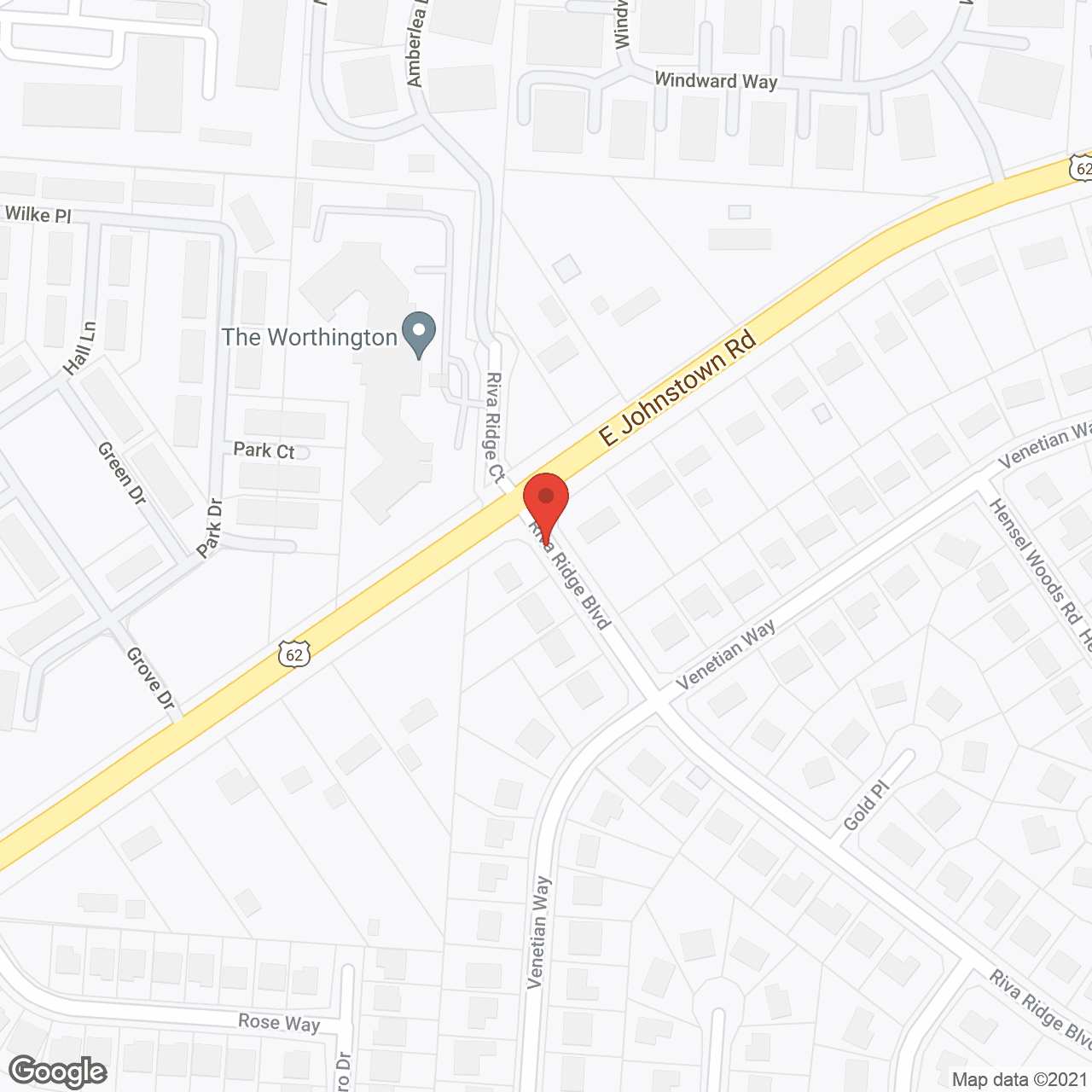 Map of the neighborhood around Rittenhouse Village Gahanna