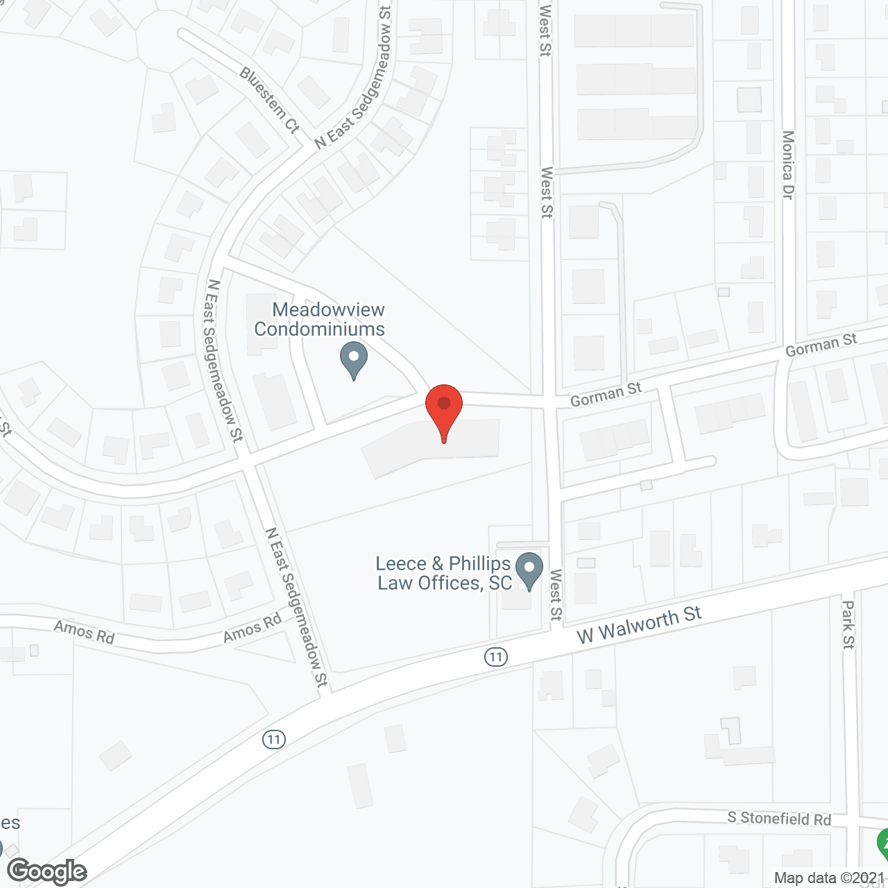 Map of the neighborhood around Sedgemeadow