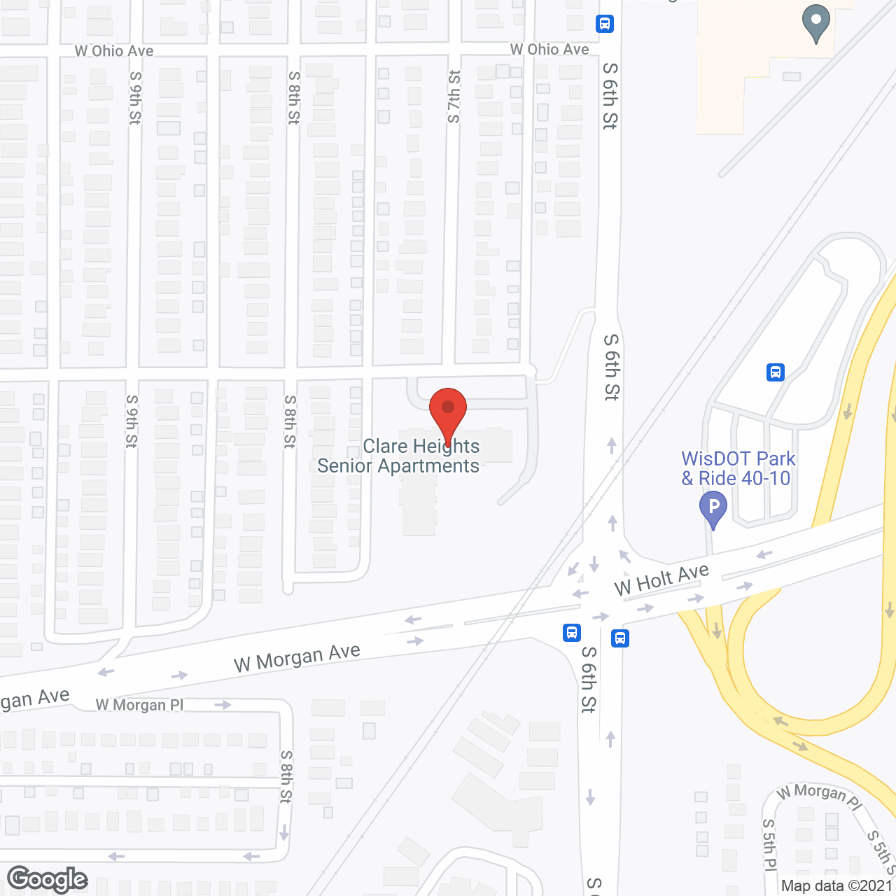 Map of the neighborhood around Clare Heights