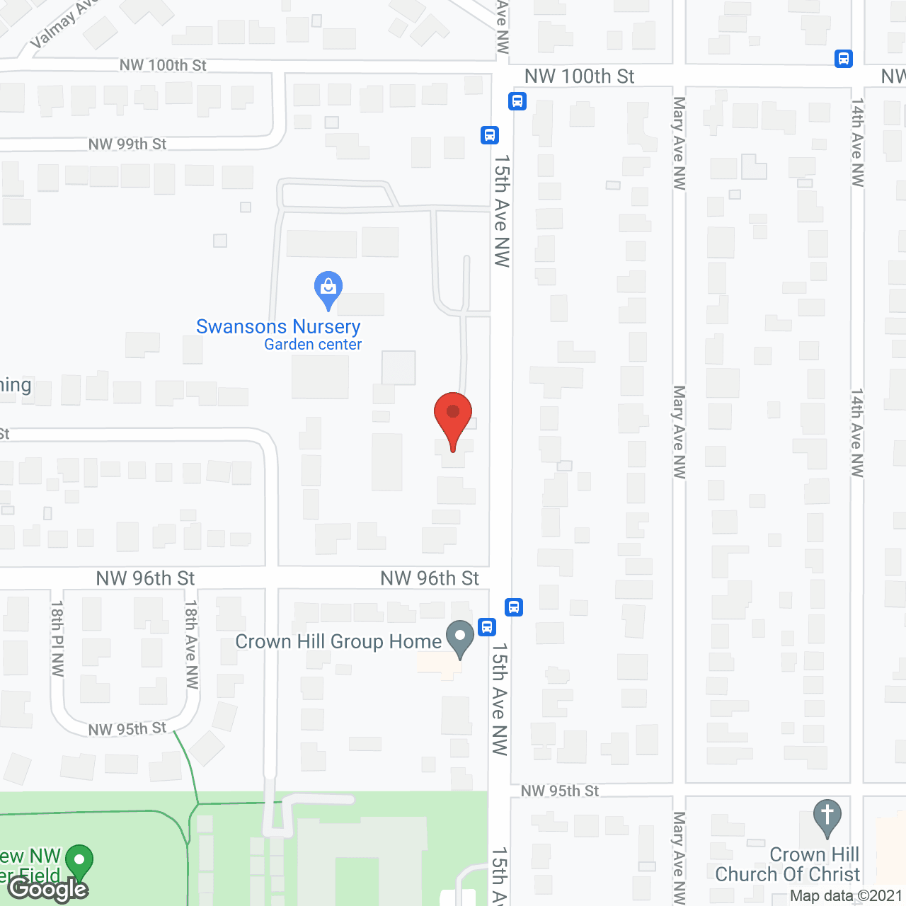Map of the neighborhood around Langland House